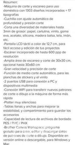 Maquina de corte BROTHER SCANCUT corte y escaner S