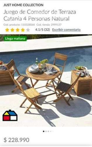 Comedor terraza plegable