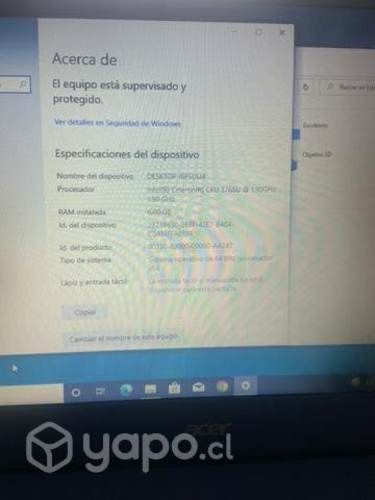 Notebook acer 15,6 6gb/500gb