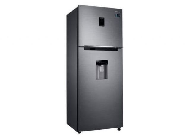 Refrigerador top mount 394 litros black stainless