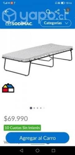 Catre de campaña con colchón embalado nuevo