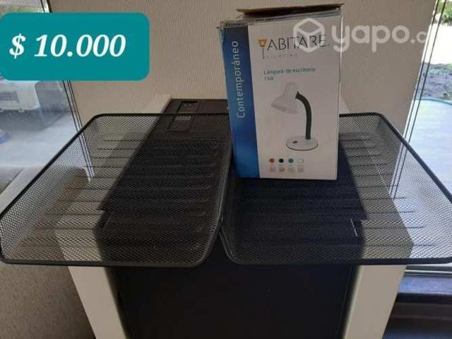 Lampara escritorio Marca ABITARE + 2 bandejas
