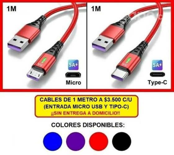 Cables De 1 Metro (Micro USB y Tipo-C)