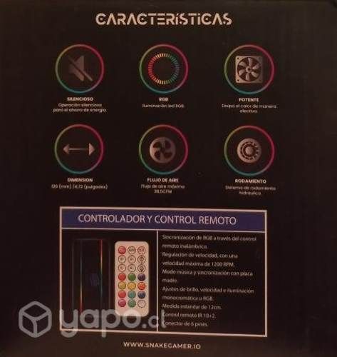 Ventilador rgb nuevo sin uso