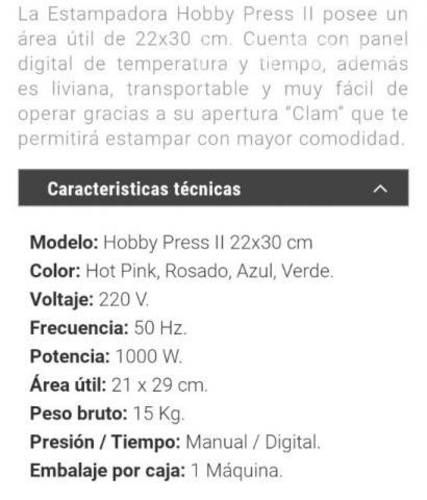 Estampadora Hobby Press II