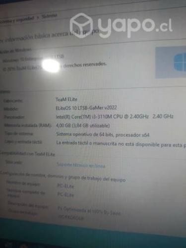 Notebook Aspire Core i3(3ra)/320HDD/8Gb/W10/impeke