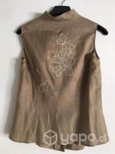 Blusa lino talla S-M. Retiro cerca metros Tobalaba