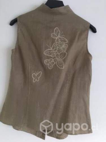 Blusa lino talla S-M. Retiro cerca metros Tobalaba