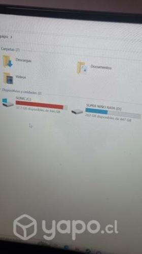 Pc gamer gama alta con 2 monitores, mouse, teclado