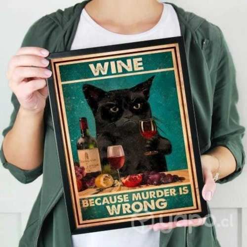 CUADROS GATITO ENOJADO 34x45 cm listo para colgar