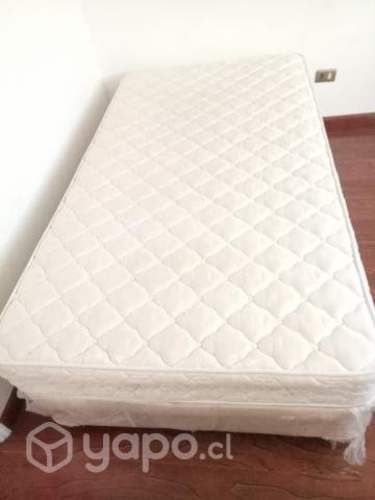 Cama 1 plaza 1/2 con colchón incluido