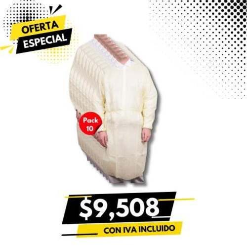 Bata De Aislamiento Amarilla X10 Unid Cranberry