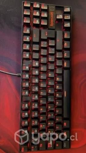Teclado Redragon kumara k552 rojo switches azules