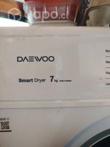 secadora Daewoo Smart driyer 7 kg DWD-C7600W