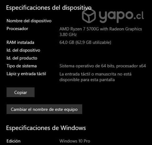 PC Full RGB gama Media/Alta