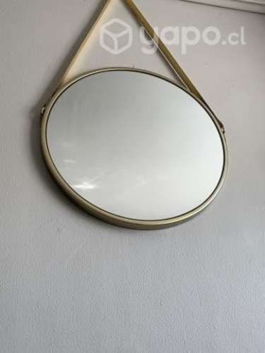 Espejo dorado metálico 44cm (nuevo)
