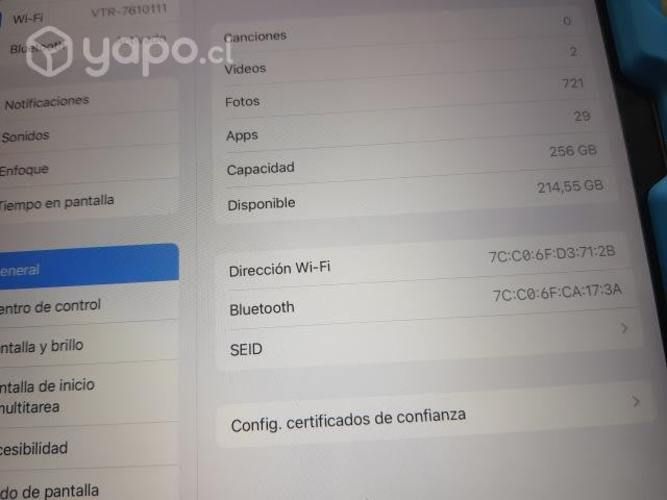 Ipad 4 generacion M2 256