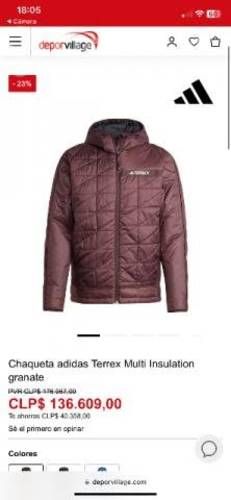 Chaqueta adidas Terrex Multi Insulation granate