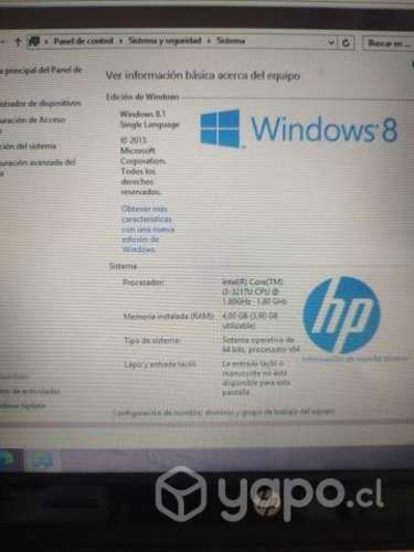Notebook HP impecable