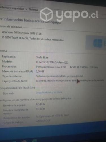 Notebook Dell Inspiron/2.30Ghz/500HDD/2G/W10/LEER!