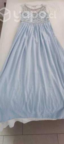 Vestido largo azul claro
