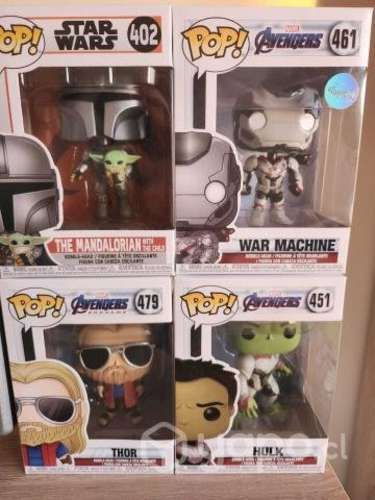 Funko Pop Mandalorian, War Machine, Thor y Hulk