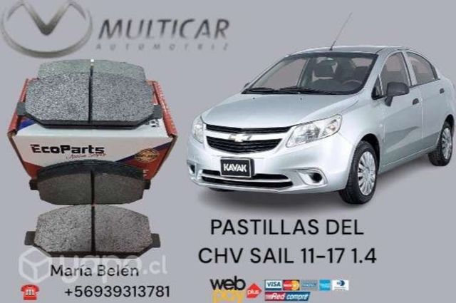 Pastillas delanteras sail 1.4 11-17