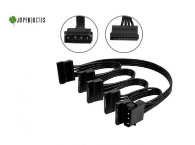 Cable Adaptador Extension Molex A Sata 5 Sata