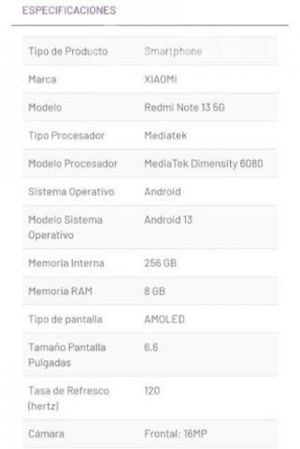 celular Xiaomi Redmi Note 13 5G