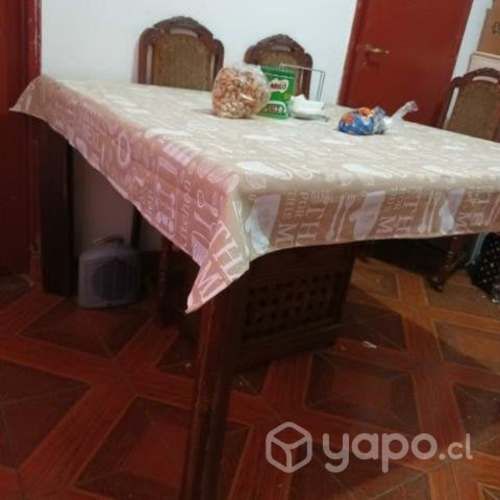 Estructura de mesa de madera de 8 sillas