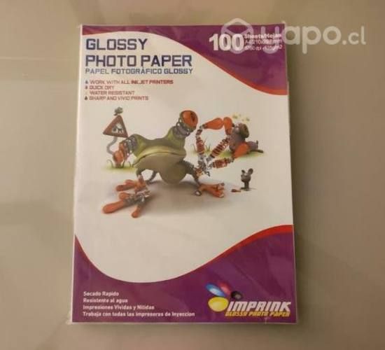 Papel fotográfico brillante dimensionado 10x15 Cms