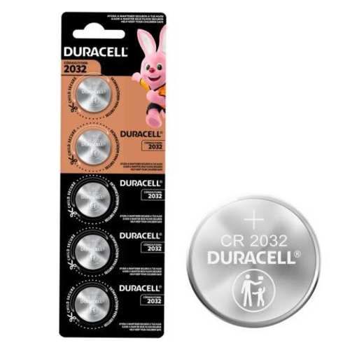Pilas Boton CR 2032 x5 Duracell 3v Durabilidad