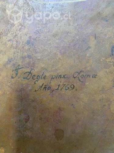 Antiguo cuadro óleo sobre cobre impecable estado