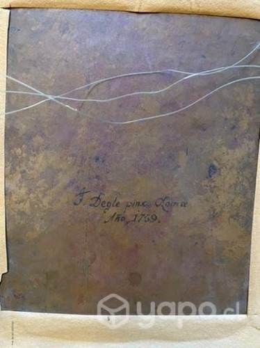 Antiguo cuadro óleo sobre cobre impecable estado