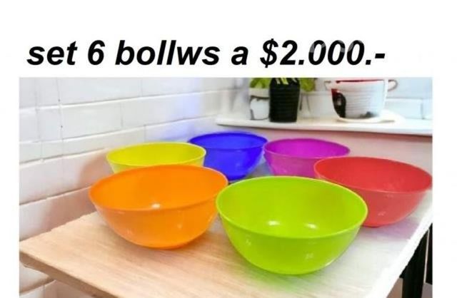 Set bollws 6 pocillos