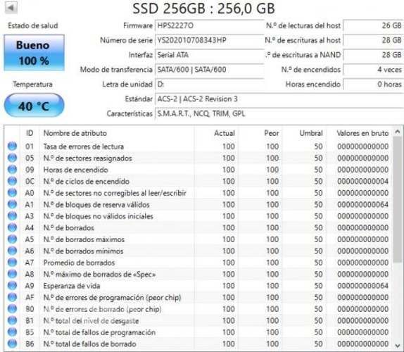 Disco Duro SSD 256GB