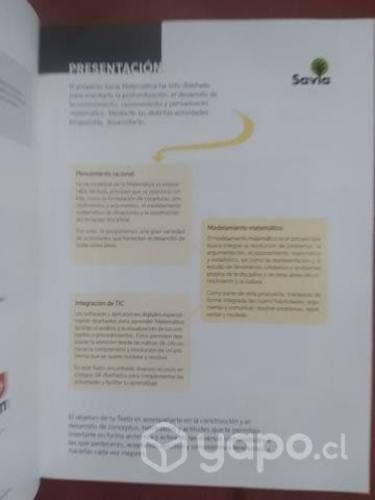 Libro de matemática 3 medio proyecto Savia.