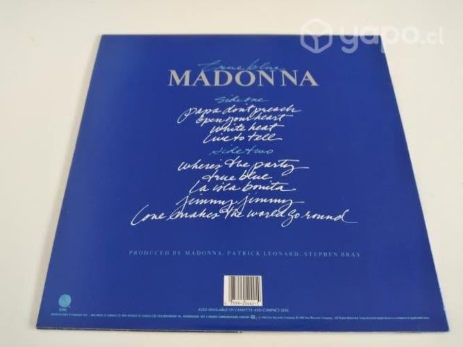Vinilo Madonna &quot;True Blue&quot; Original 1986