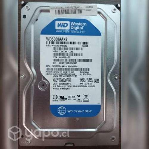 Disco Duro 500 GB 3.5 Sata, Western Digital