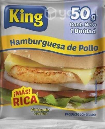 Hamburguesas King de pollo