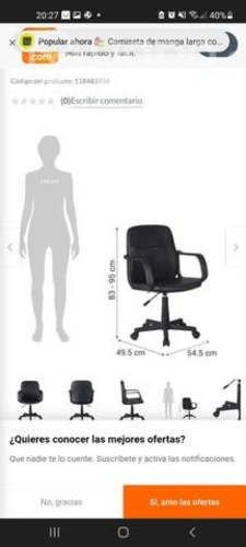 Sillas para escritorio color negro