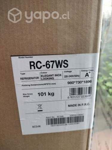 Refrigerador No Frost Hisense Rc-67ws Con Freezer