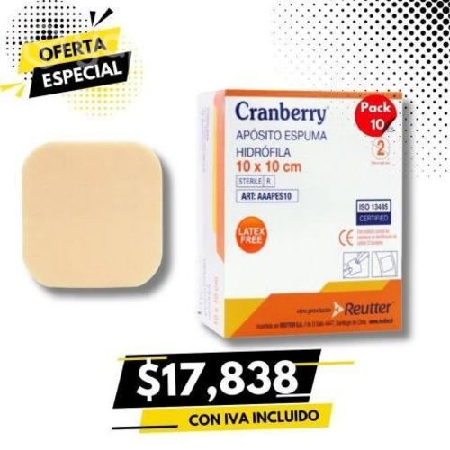 Aposito Espuma Hidrofila 10X10 CJ X 10