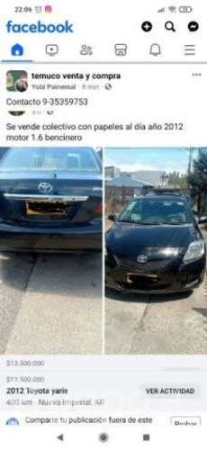 Venta de colectivo nueva imperial