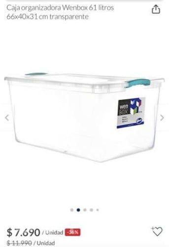 Organizador juguetes y cajas 61 litros