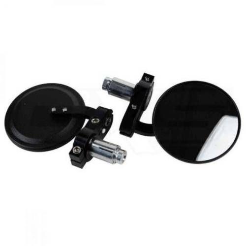 Espejos Moto Tope Puño Aluminio Tipo Cafe Racer KM