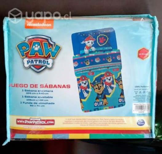 Sábanas nuevas paw patrol