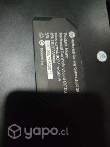 Teclado mecánico gamer HP