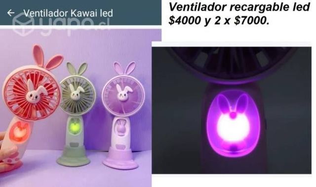 Ventilador recargable