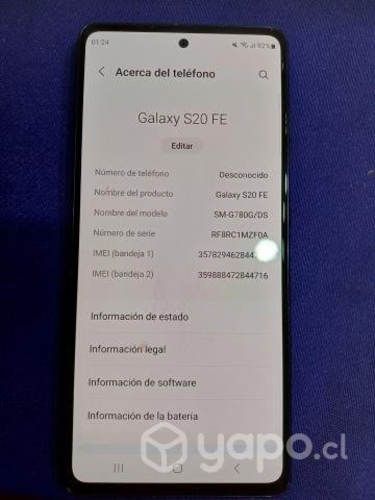 Galaxy s20 fe buen estado